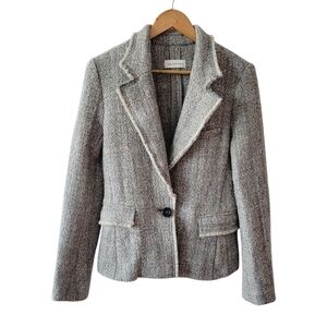 Isabel Marant Etoile Gray Tweed Wool Blend Blazer
